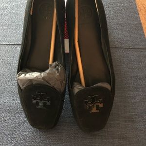 Tory Burch Fitz Loafer kid suede black size 7.5